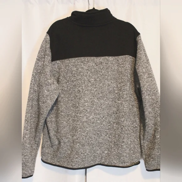 Eddie Bauer Men’s Black/Grey Half Zip Sweater Fleece – Size XL - Picture 4 of 8
